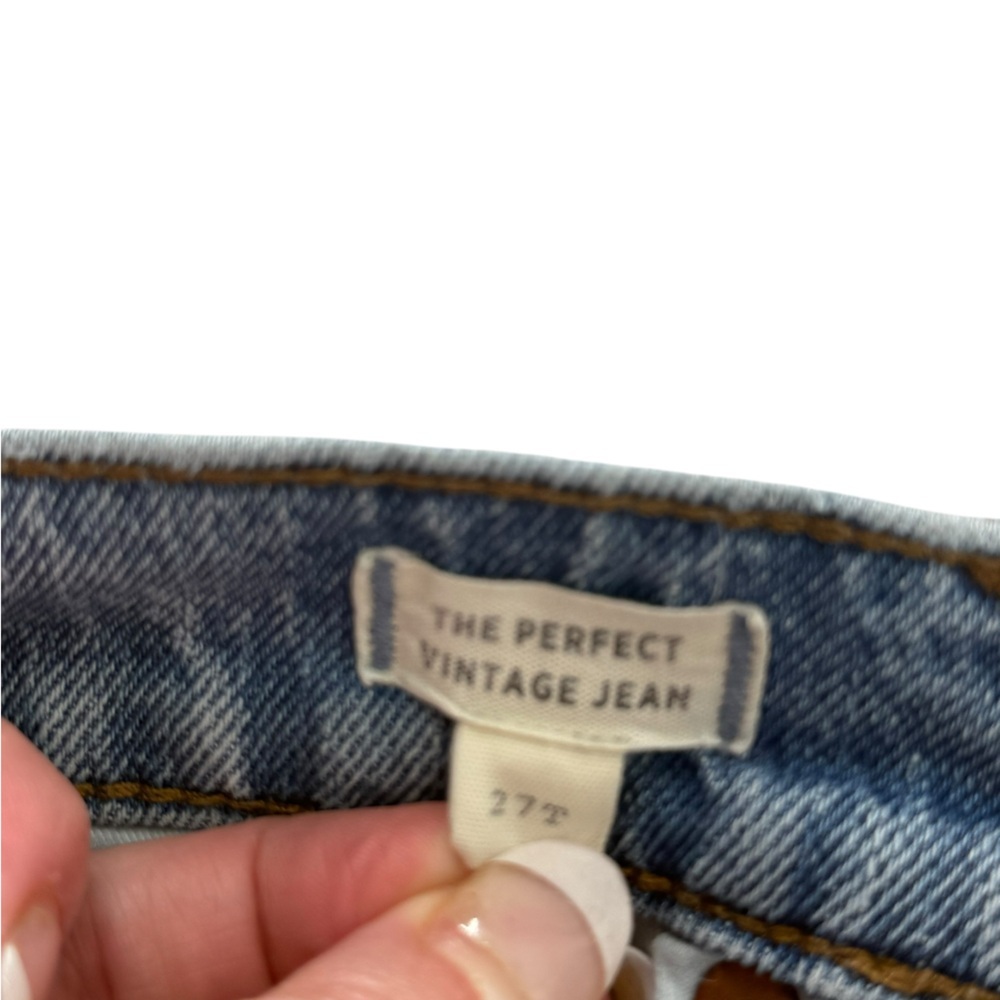 Madewell The Perfect Vintage Jean 27T | High Rise Straight | Raw Hem - Picture 8 of 16
